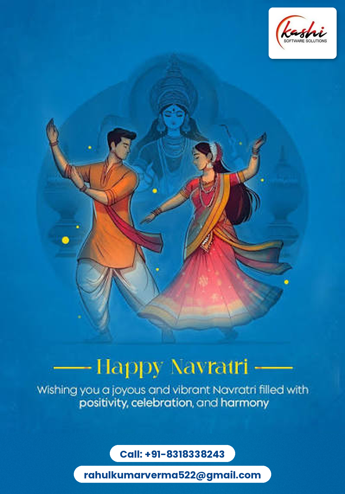 Happy Navratri wishes from Kashi Software Solutions, Varanasi